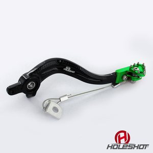 Holeshot Brake Pedal Flex Tip, BLACK GREEN, Kawasaki 19-20 KX450, 06-18 KX450F