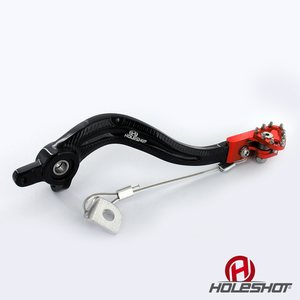 Holeshot Brake Pedal Flex Tip, BLACK RED, Suzuki 07-18 RM-Z250