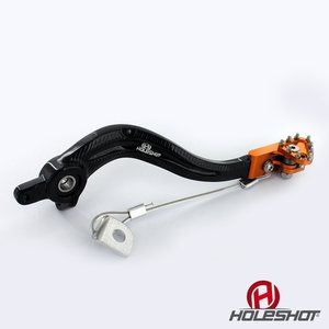 Holeshot Brake Pedal Flex Tip, BLACK ORANGE, KTM 04-17 85 SX