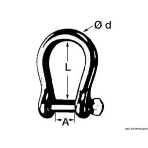 Osculati Galvanisoitu keula sakkeli 20mm
