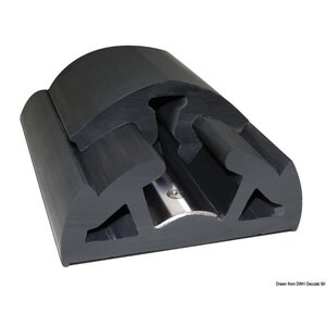 Osculati BINO fender profile black base 90mm 1m (in roll 12m)