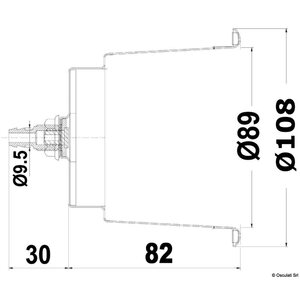 Osculati Delux SS standard glass holder w/drain hole