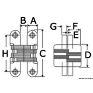 Osculati Hidden hinges
