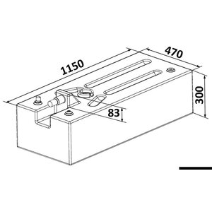 Osculati Polttoainesäiliö 1150x470x300 147 l (bensiini)