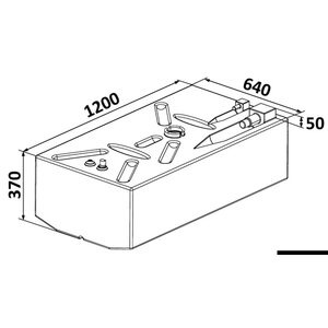 Osculati Polttoainesäiliö 1200x640x370 239 l (bensiini)
