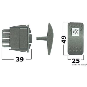 Osculati Carling ON-OFF toggle sw., red