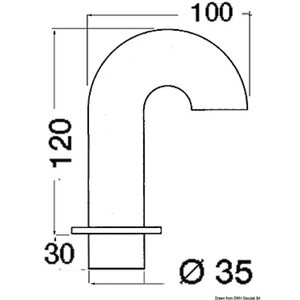 Osculati SS 'U' outlet for cables