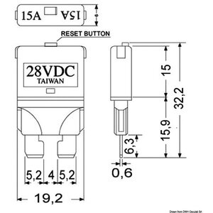 Osculati Resettable blade fuse 30 A