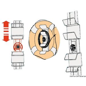 Osculati Lifebuoy adjustable rack