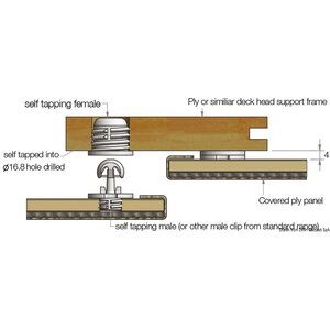 Osculati *Osculati Femmina autofilettante foro 16,8 mm (10 PAK)