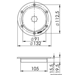 Osculati *Inspection hatch AISI 316 passage 91 mm
