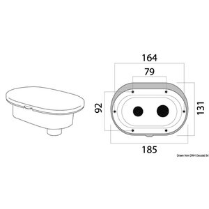 Osculati Showerbox with 2,5m hose Chromed