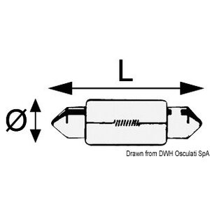Osculati Poltin 12V15W. 10 kpl/pakk