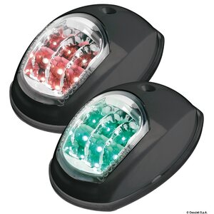 Osculati Kulkuvalopari LED Evoled - musta ABS