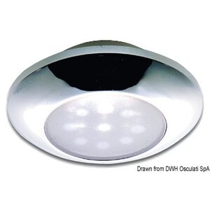 Osculati watertight chromed ceiling light, white LED light