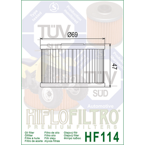 HiFlo öljynsuodatin HF114