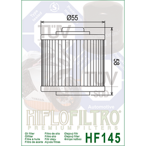 HiFlo öljynsuodatin HF145
