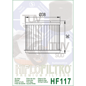 HiFlo öljynsuodatin HF117