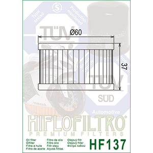 HiFlo öljynsuodatin HF137