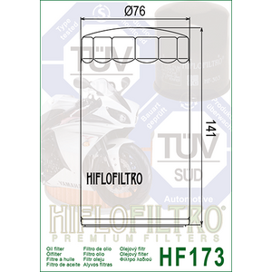 HiFlo öljynsuodatin HF173C Kromi