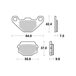 SBS Jarrupalat Sintered Taakse