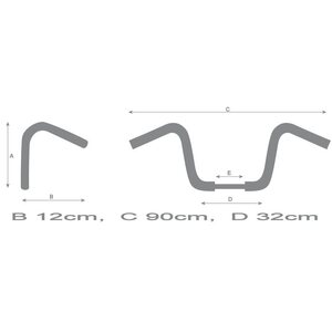 Highway Hawk handlebar 7/8drag wide