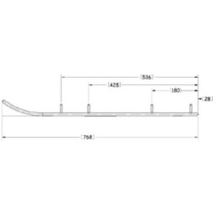 Sno-X Ripper Four Ohjari pari 4" Kovametalli