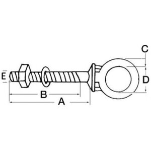 Osculati Keulasilmukka SS 12x120 mm,