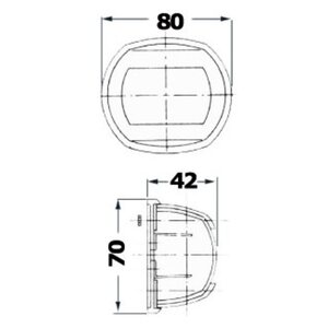 Osculati Kulkuvalo Compact 12 valkoinen - valkoinen 135° perävalo
