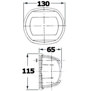 Osculati Kulkuvalo Maxi 20 RST - valkoinen 135° perävalo
