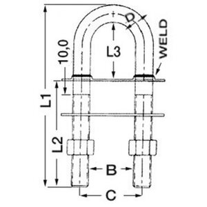 Osculati Keulasilmukka SS110x35.7mm