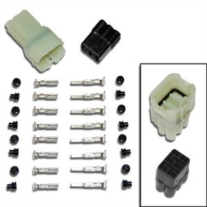 Electrosport 6-pin SQUARE Sealed Connector Set - CLEAR