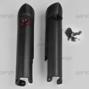 UFO Starttinappi/Etuhaarukan suojat KTM125-450 SX/SXF 07-14 Musta 001