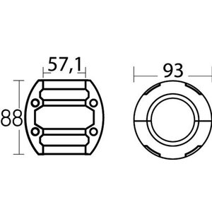 Osculati Akselianodi 1,5"