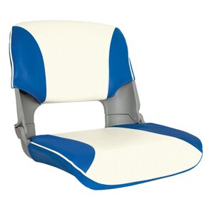 OceanSouth SKIPPER SEAT FOLDING UPHOLSTERED BLUE/WHITE