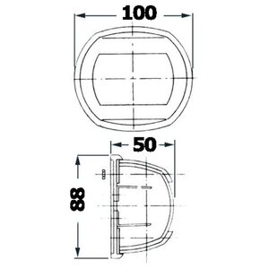 Osculati Kulkuvalo Classic 12 musta - valkoinen 225°