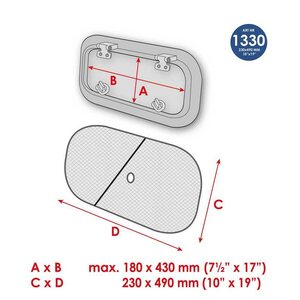 Waterline Design Pimennys/hyttysverkko sivuikkunoille, 2-pack