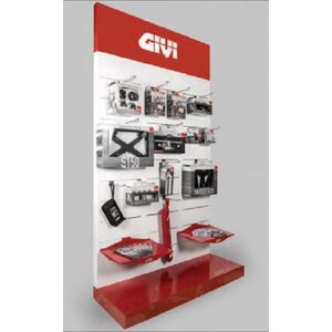 Givi Display 122cm leveä 222cm korkea.