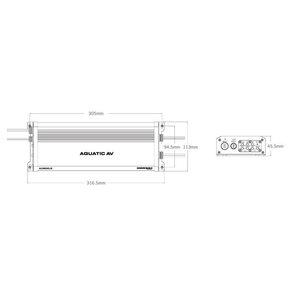 Aquatic AV AD600 Shockwave 4/3/2 kanavainen vahvistin 600W