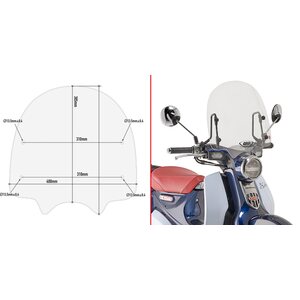 Givi Specific fitting kit for 1168A Honda Super Cub C125 (18)