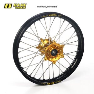Haan Wheels SX&SXF 15-/EXC 16- 17-3,50 BLACK RIM/GOLD HUB, BLACK SPOKES&NIPPLES