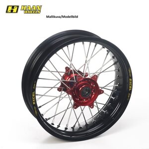 Haan Wheels SX&SXF 95-12 17-4,50 BLACK RIM/RED HUB/BLACK SPOKES/RED NIPPLES