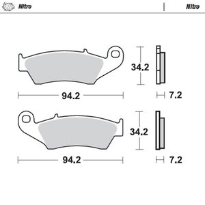 Moto-Master Brakepad Honda front: CR125/250/500, CRF250/450, Kawasaki front KX