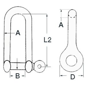 Osculati Pitkä S.S D sakkeli 6mm