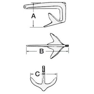 Osculati Ankkuri Trefoil Aisi 316 15 kg