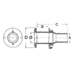 Osculati Läpivienti SS 1/2x19