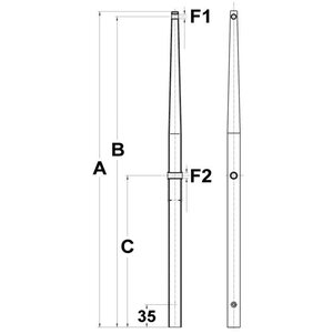 Osculati Kaidepylväs 610 mm