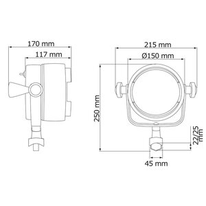 Osculati Valoheitin Yösilmä12V 100+100W