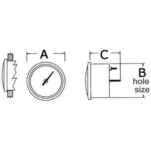Osculati Guardian Nopeusmittari 0-50 solm. 12V valk.