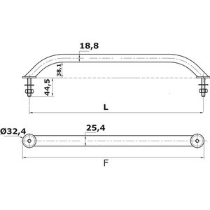 Osculati Käsikaide SS407 mm